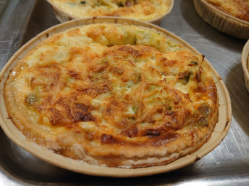 Tarte aux poireaux lardons maison