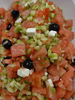 Salade grecque à la pastèque