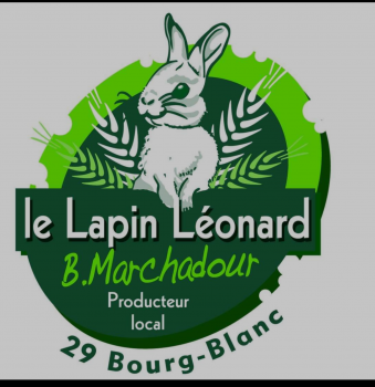 Lapin entier « Le Lapin  Léonard » Bleu Blanc Coeur